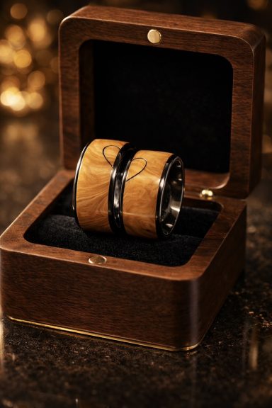 Ring (Abb.: Maser-Eibe)