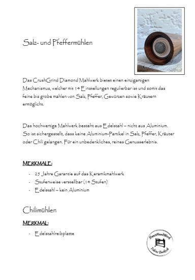 Infoblatt Mühlen